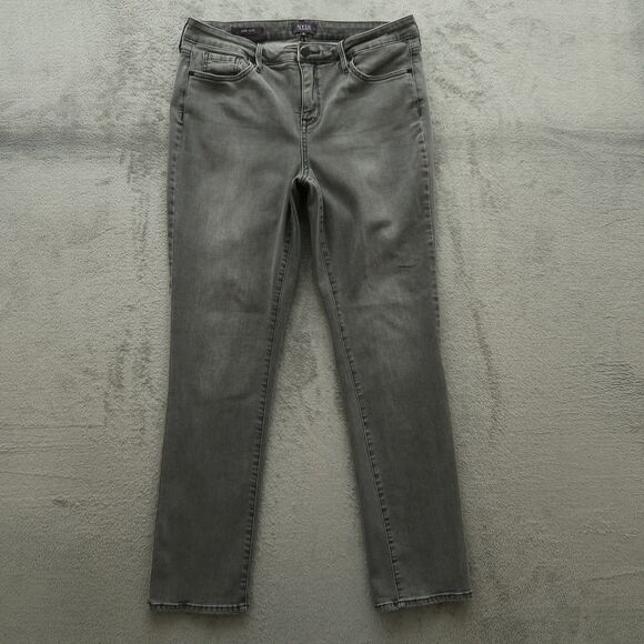 Not Your Daughters Jeans NYDJ Women's 10 Mid-Rise Sheri Slim Straight 29" Inseam - Picture 1 of 16